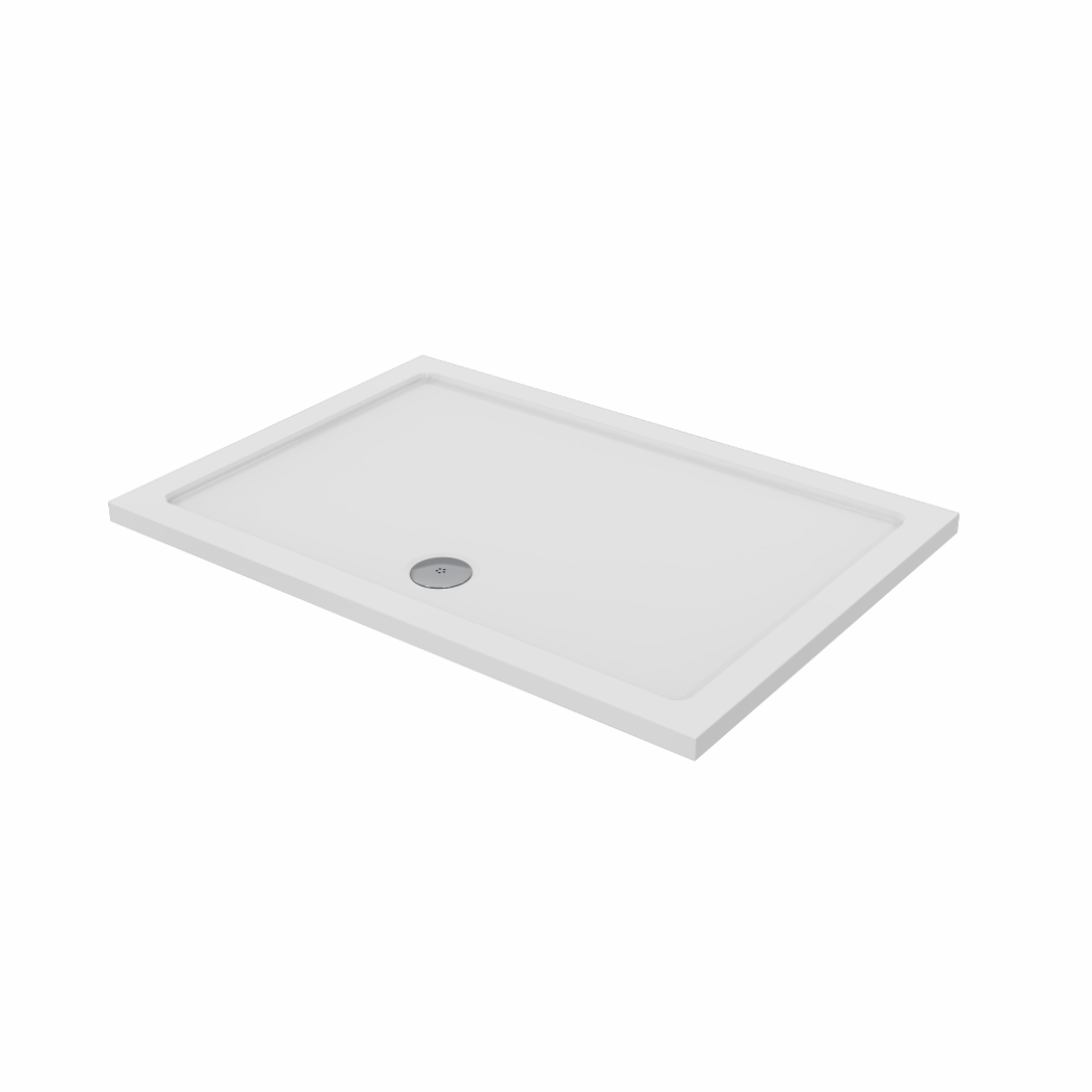 Essentials 1300 X 900Mm Rectangle Shower Tray White | Woodford Bathrooms
