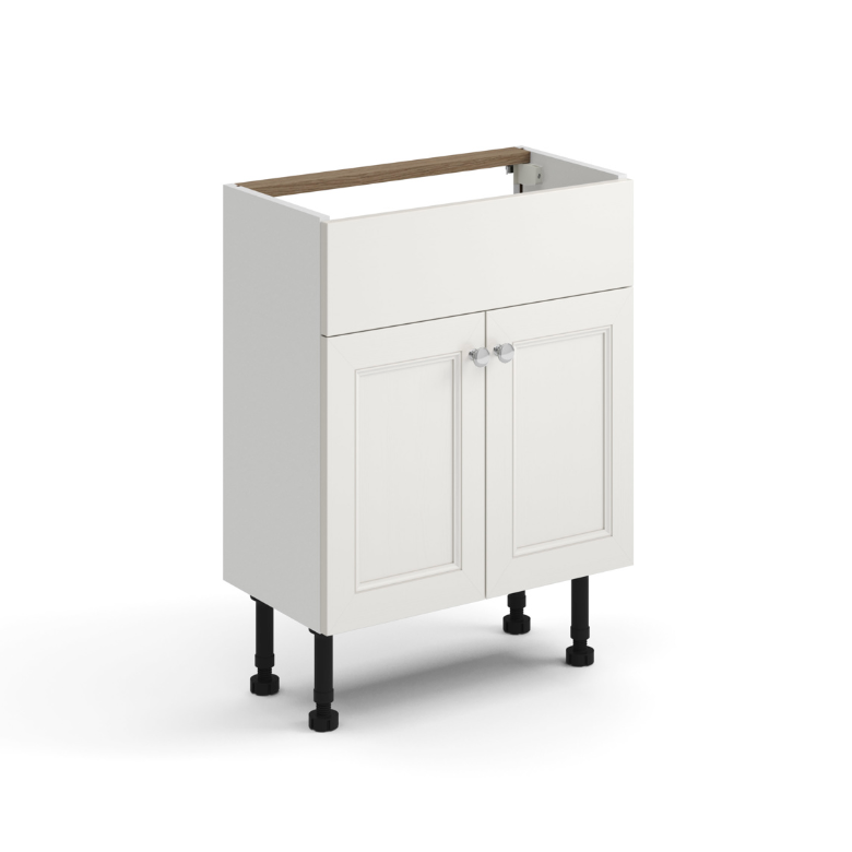 Ellis Kensington Basin Unit 600 x320 x 820mm - Stone White | Woodford Bathrooms