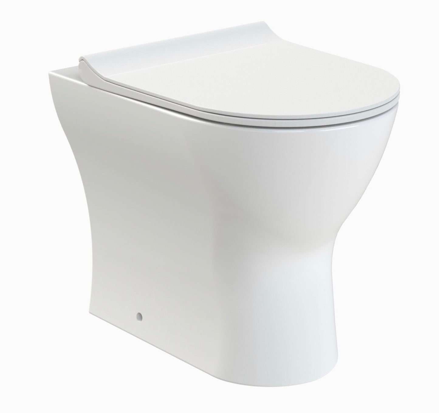 nuie Freya Round Back to Wall Toilet Pan With Seat NCG306