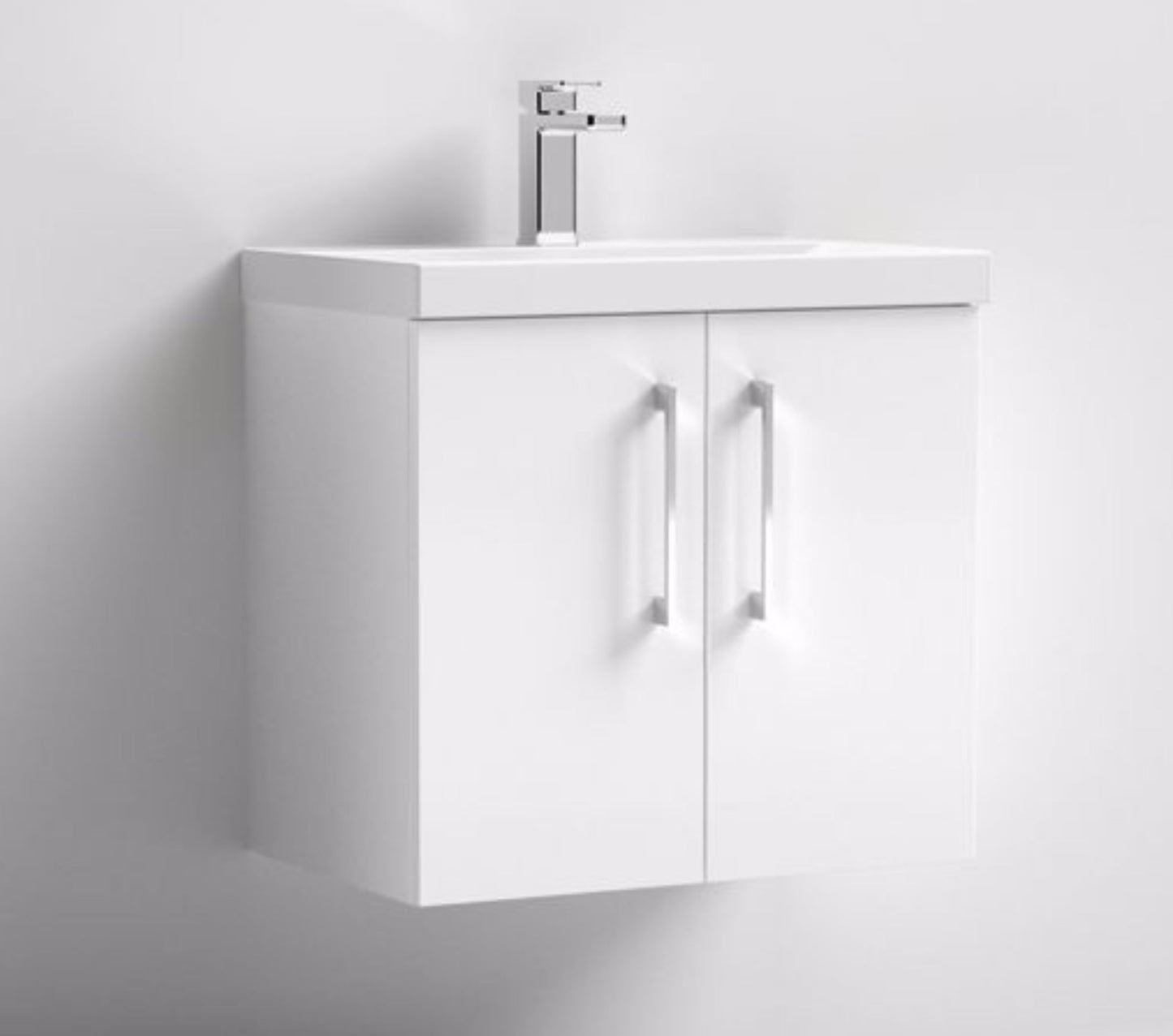 Nuie Arno 600mm Wall Hung 2-Door Vanity & Basin ARN123A