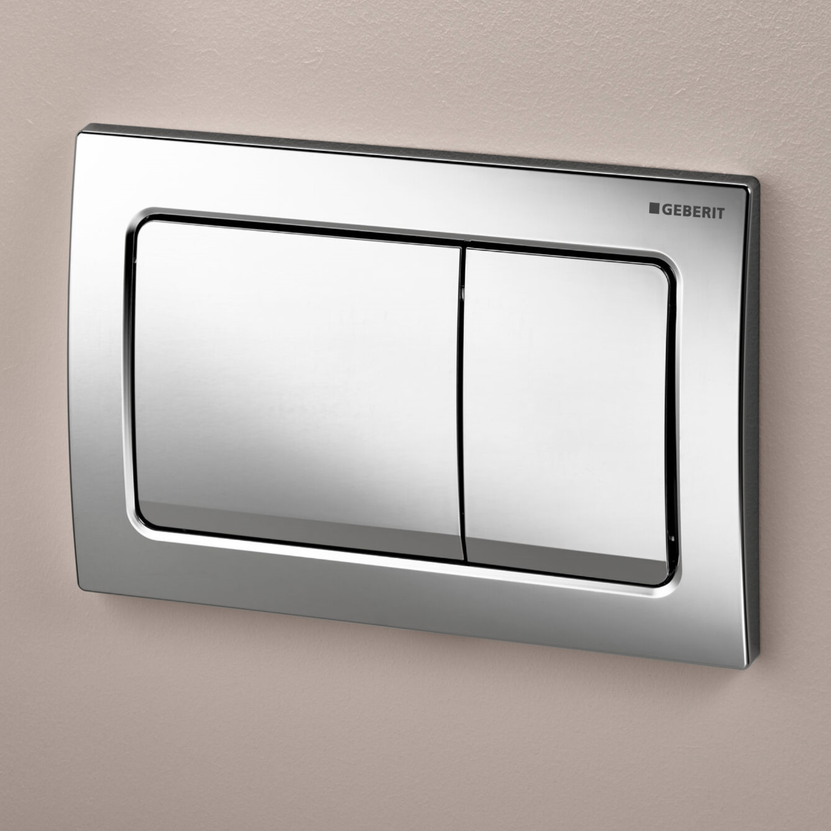 Geberit Alpha01 Square Dual Flush Plate Gloss Chrome | Woodford Bathrooms