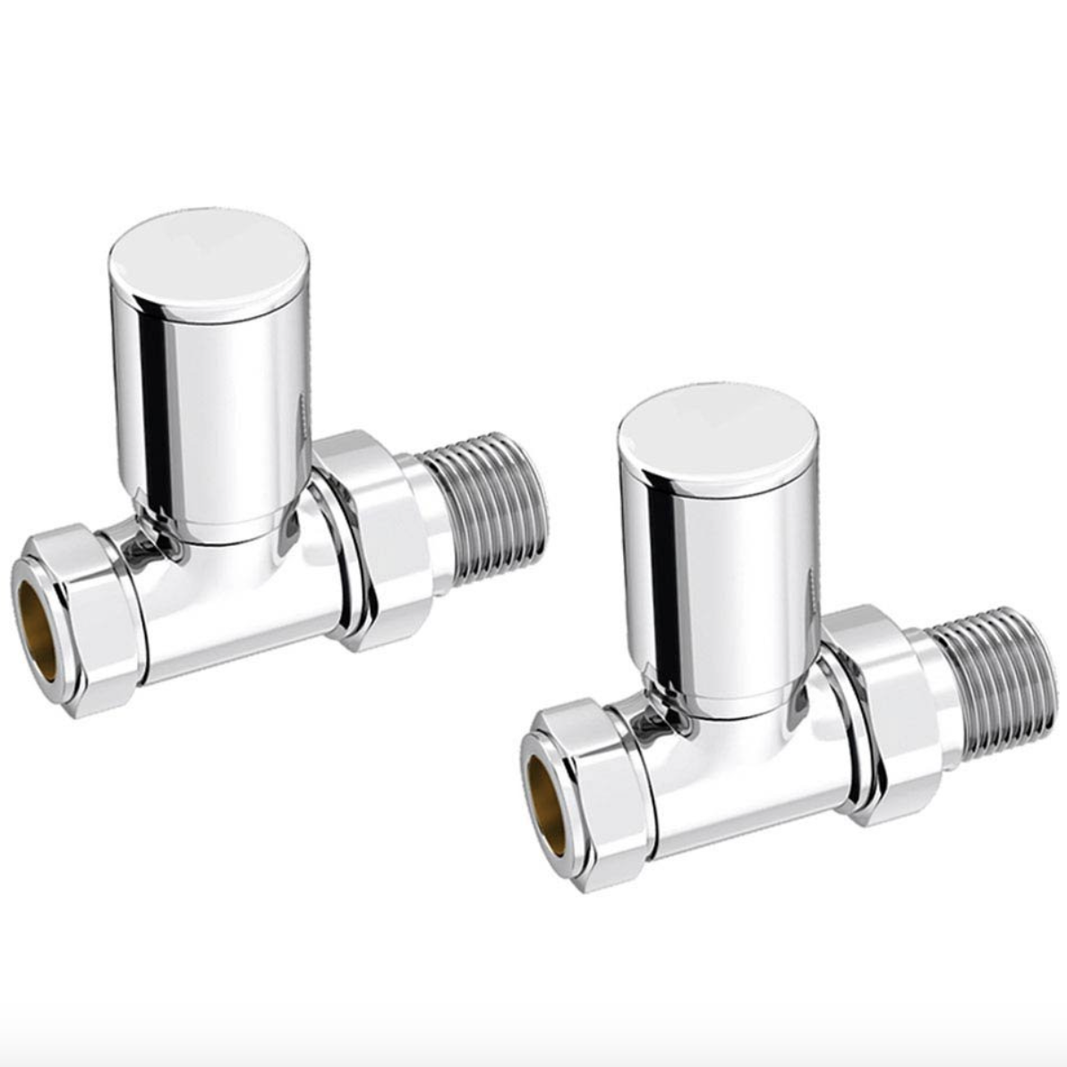 Kartell Modern Valves Chrome Pair - Straight