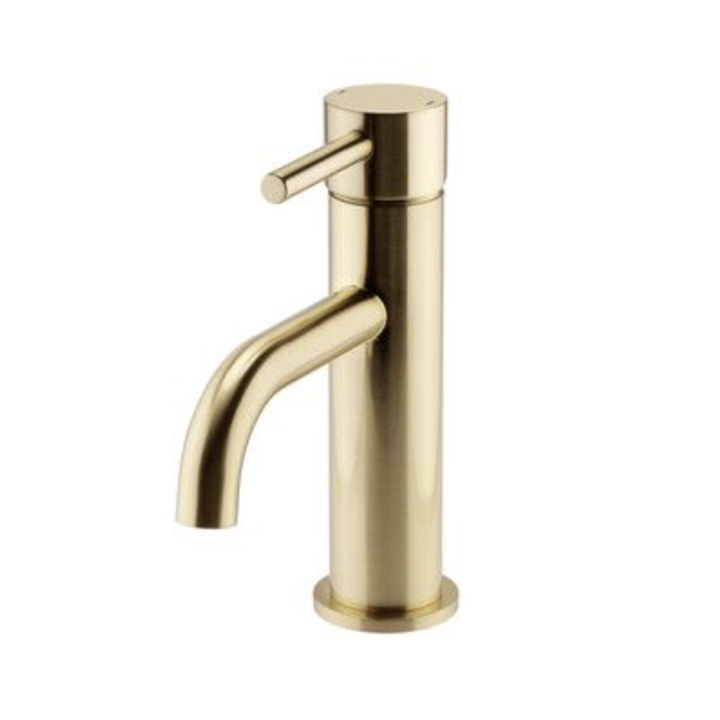 Kartell Ottone Mono Basin Mixer Brushed Brass | Woodford Bathrooms