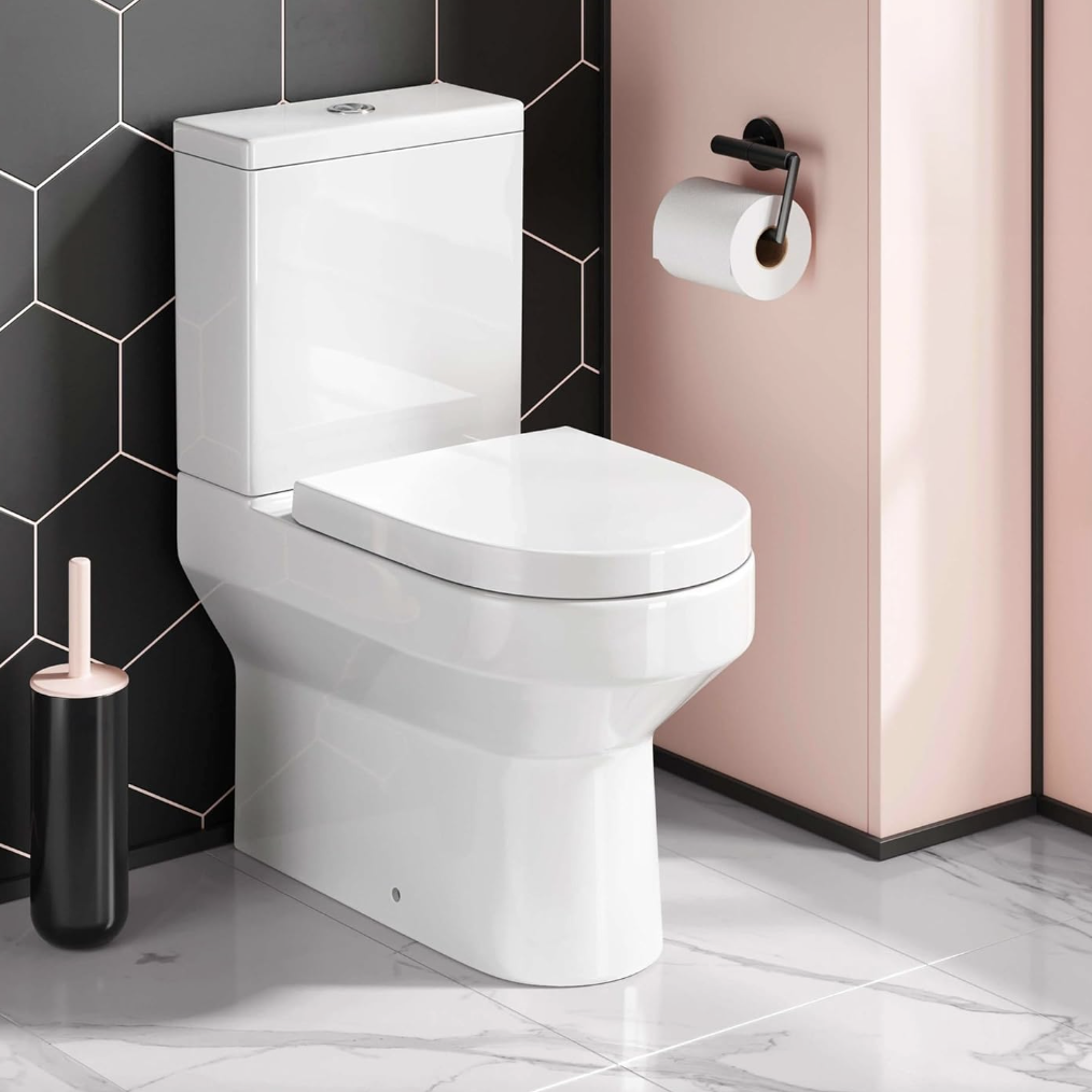 Rimless Comfort Height Round Closed Coupled Closed Toilet | Woodford Bathrooms