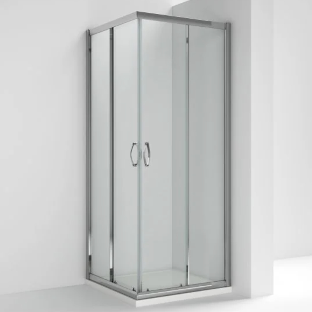 Nuie Ella Corner Entry Shower Enclosure 760mm - 5mm Glass | Woodford Bathrooms