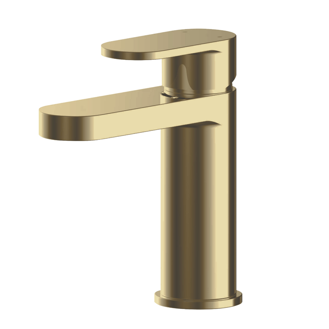 Sidonia Mono Basin Mixer with Waste - Brushed Brass | Woodford Bathrooms