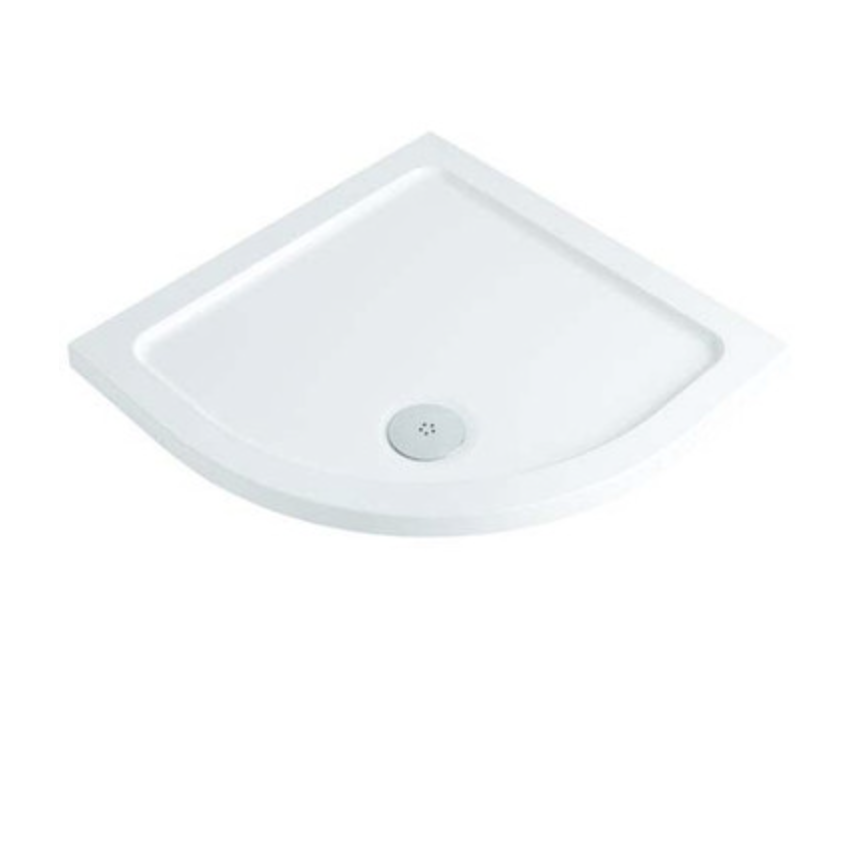MX Stone Resin Shower Tray - Quadrant 800 x 800mm - Left | Woodford Bathrooms