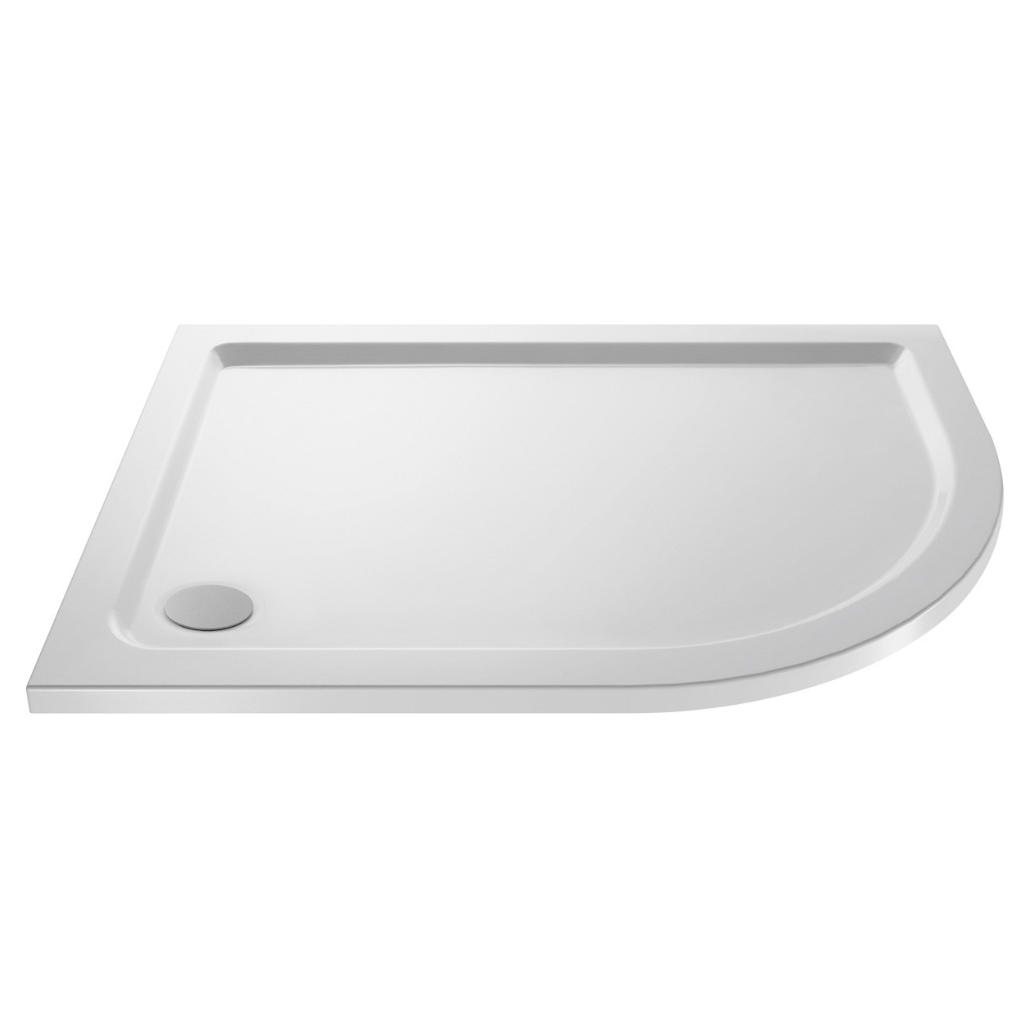 Left Hand Offset Quadrant Shower Tray - 1200mm x 800mm | Woodford Bathrooms
