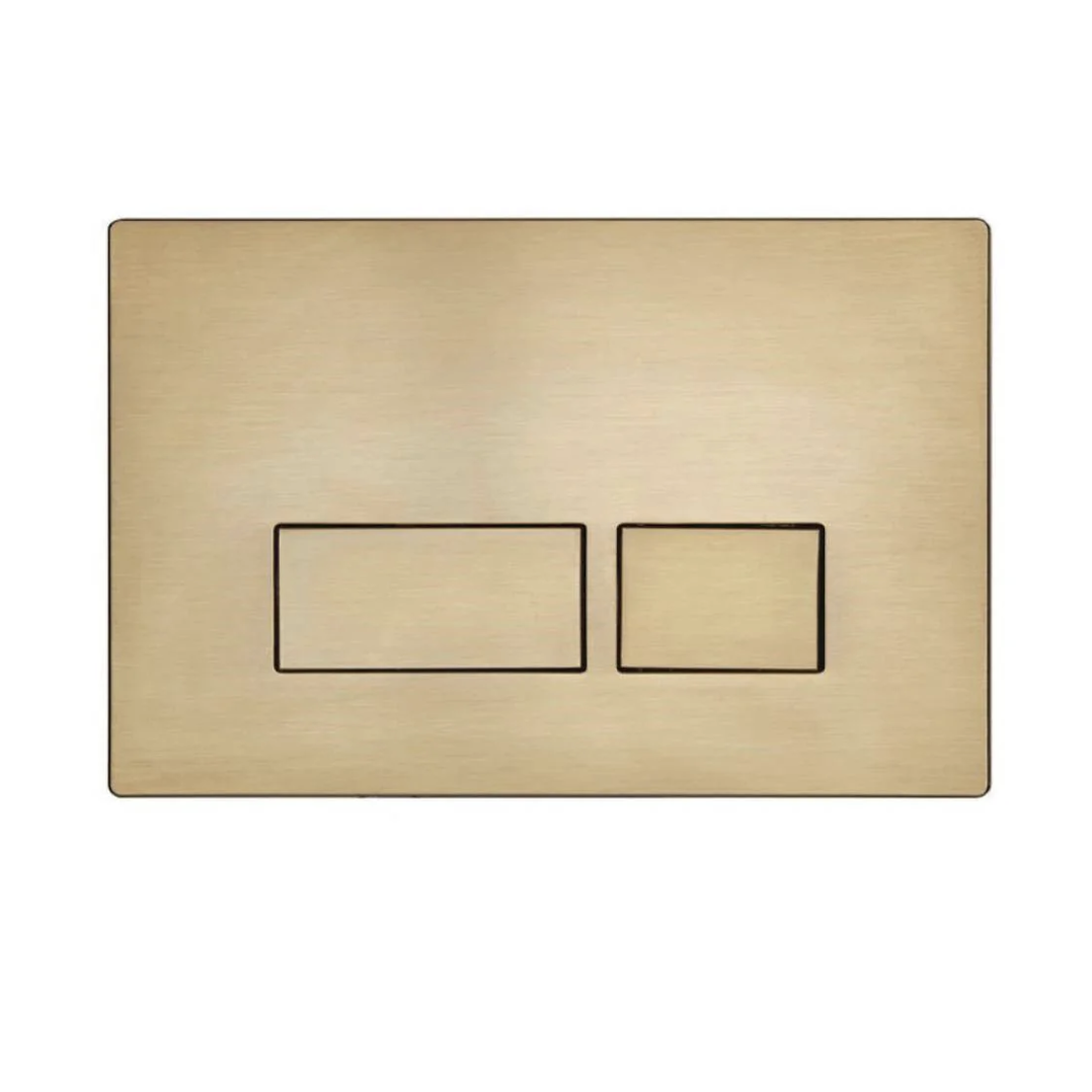 Tavistock Square Flush Plate - Brushed Brass | Woodford Bathrooms