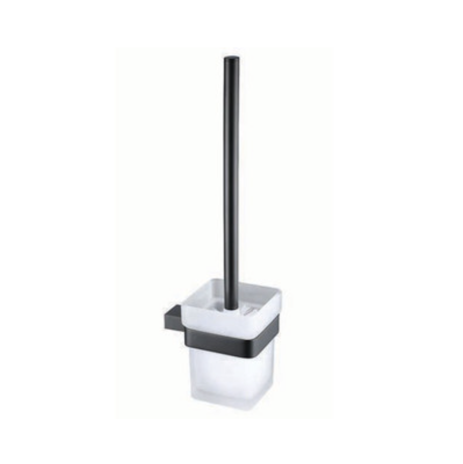 The White Space Legend WC Brush and Holder - Black | Woodford Bathrooms