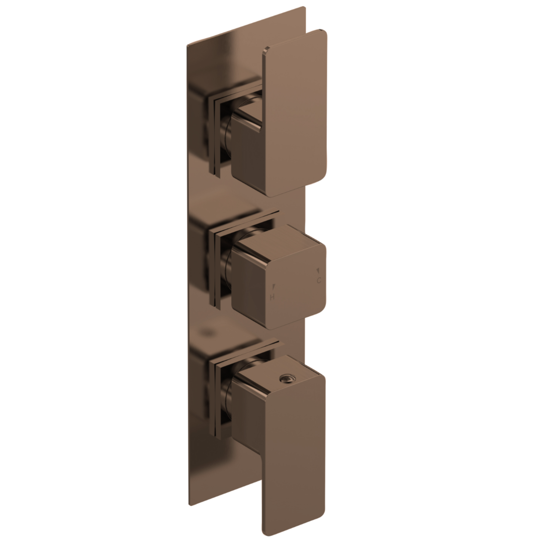 Windon Triple Thermo Valve with Diverter - Brushed Bronze | Woodford Bathrooms