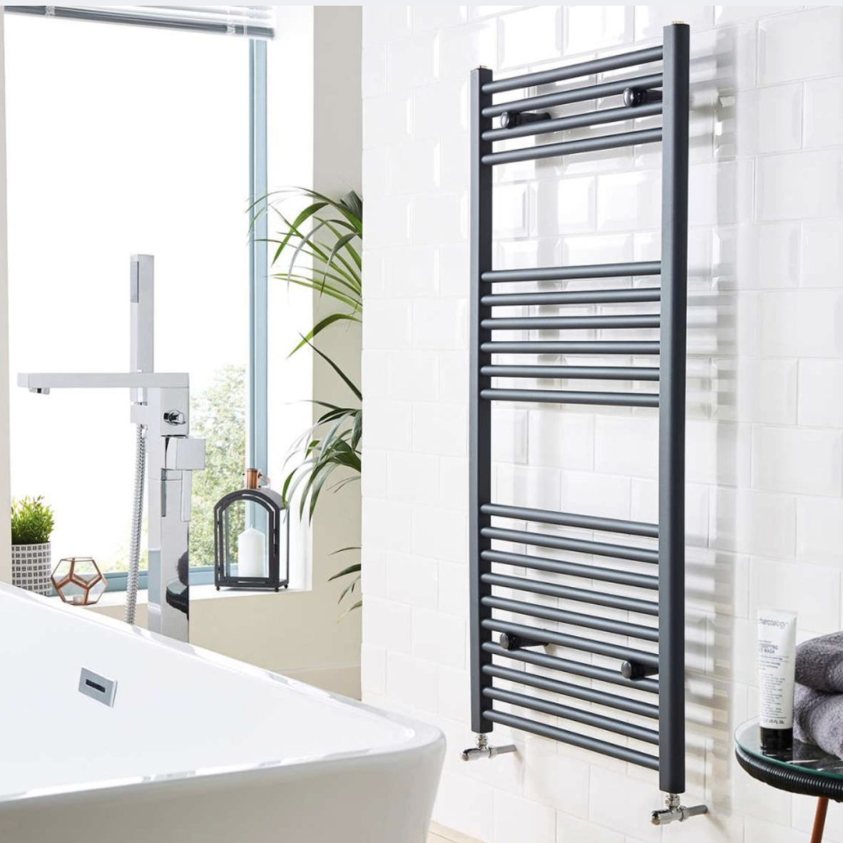 Kartell K Rail Straight Towel Rail 400Mm X 1200Mm Anthracite