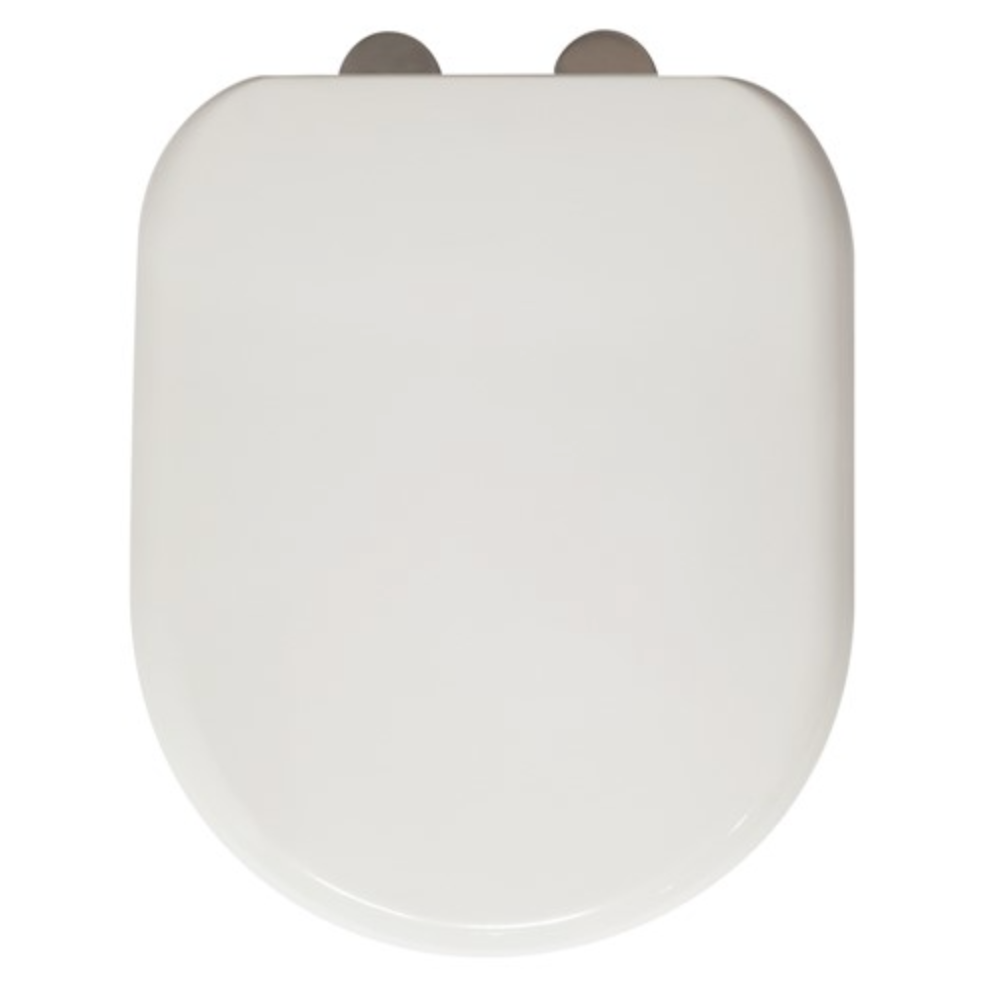 D-Shape Soft Close Toilet Seat - White | Woodford Bathrooms