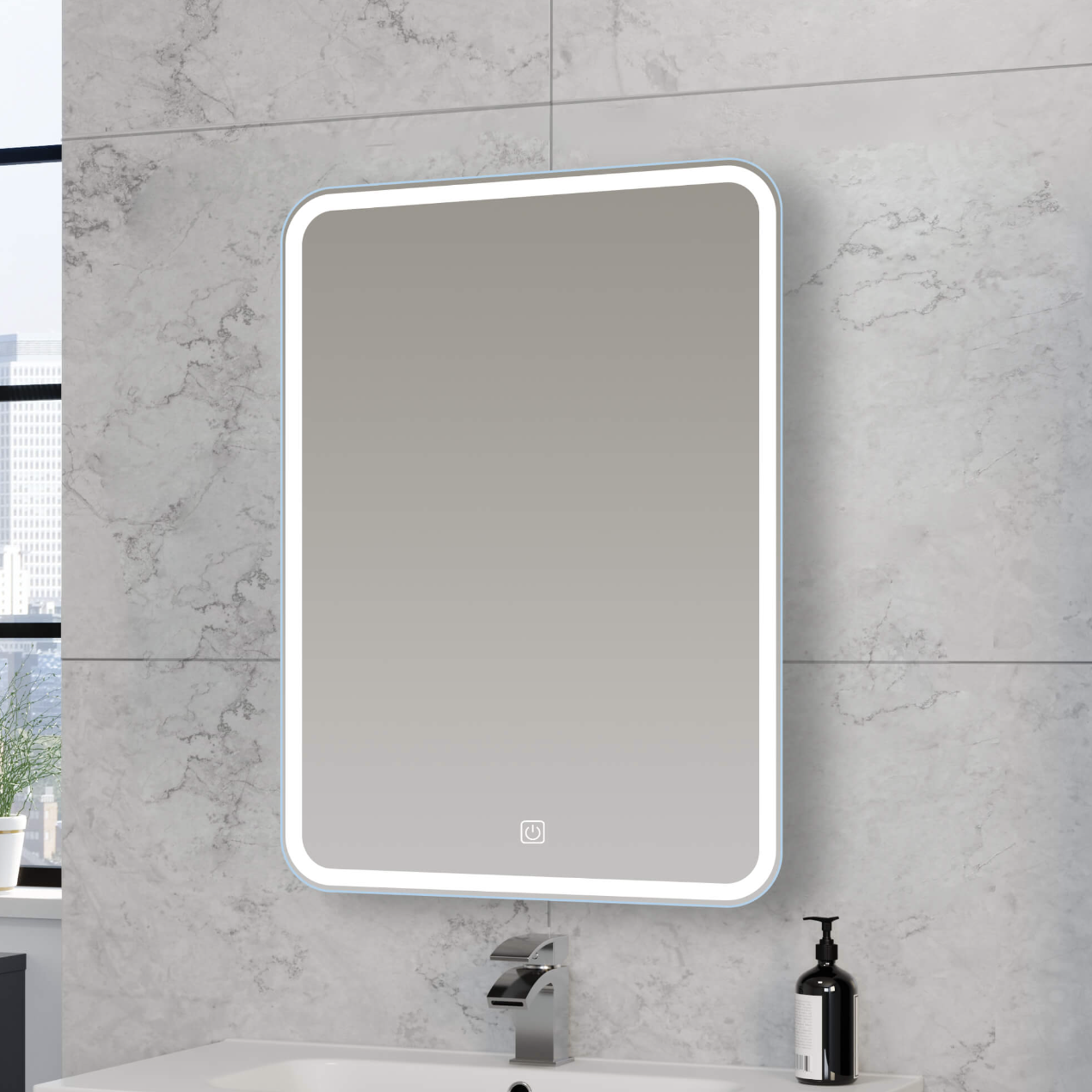 Kartel Alder Rectangular Borderlit LED Mirror | Woodford Bathrooms