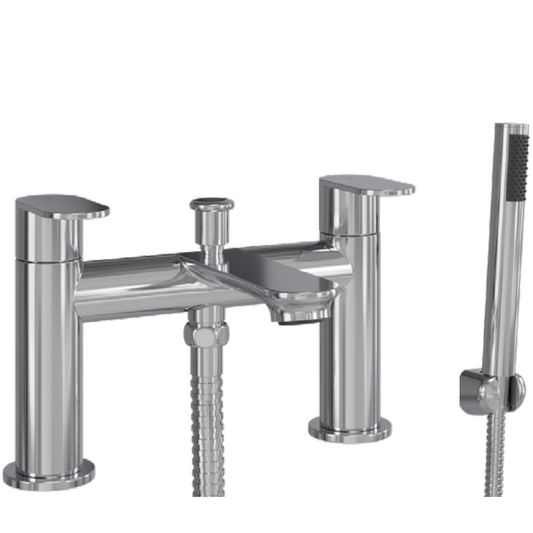 Flowline Bath Shower Mixer inc Shower Kit - Chrome | Woodford Bathrooms