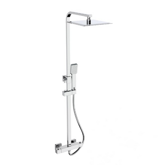 Kartell Pure Square Thermo Bar Shower W Head & Handset | Woodford Bathrooms