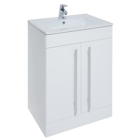 Kartell Purity 600Mm Two Door White Floor Standing Unit | Woodford Bathrooms