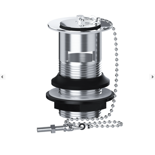 Viva Sanitary Chrome Plug Slotted Basin Waste