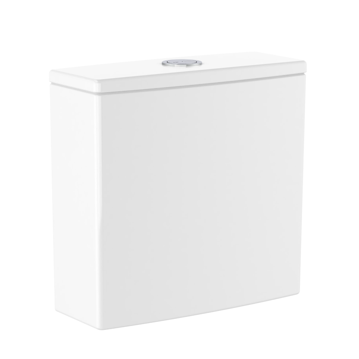 Roca ONA Cistern with 4.5/3 li chrome push buttons - White | Woodford Bathrooms