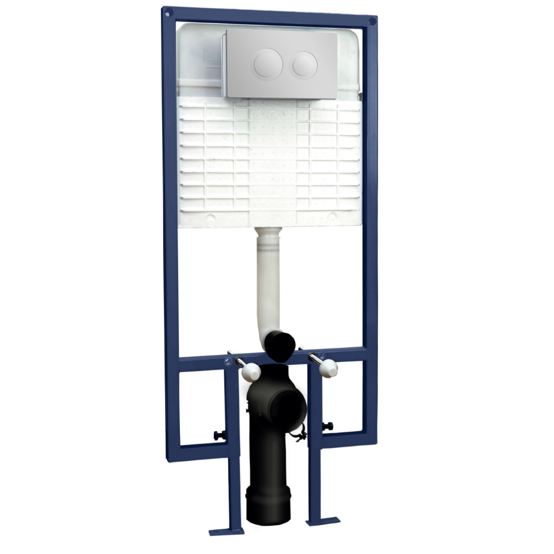 Arley Chrome Dual Flush Concealed Cistern With Frame | Woodford Bathrooms