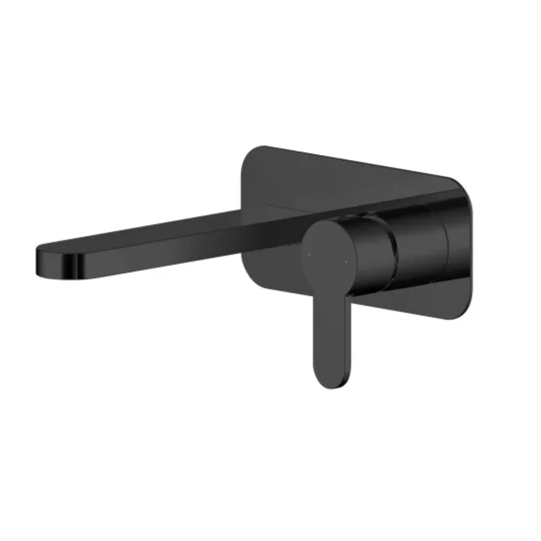 Arvan Wall Mounted 2 Tap Hole Basin Mixer With Plate - Black | Woodford Bathrooms