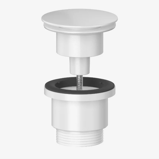 Viva Sanitary Round Clicker Slotted Basin Waste - White