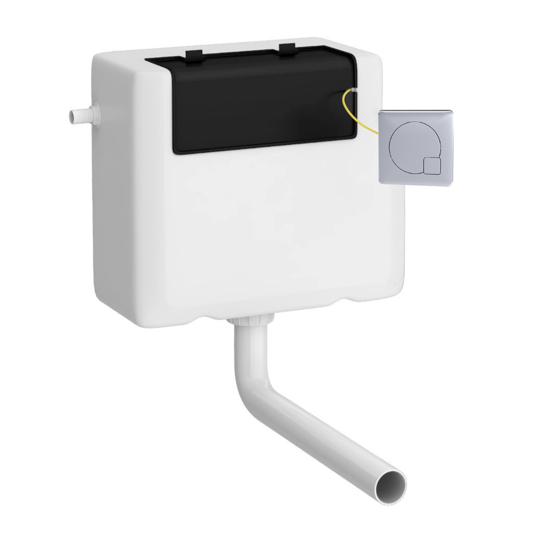 Universal Access Cistern & Chrome Square Flush Plate