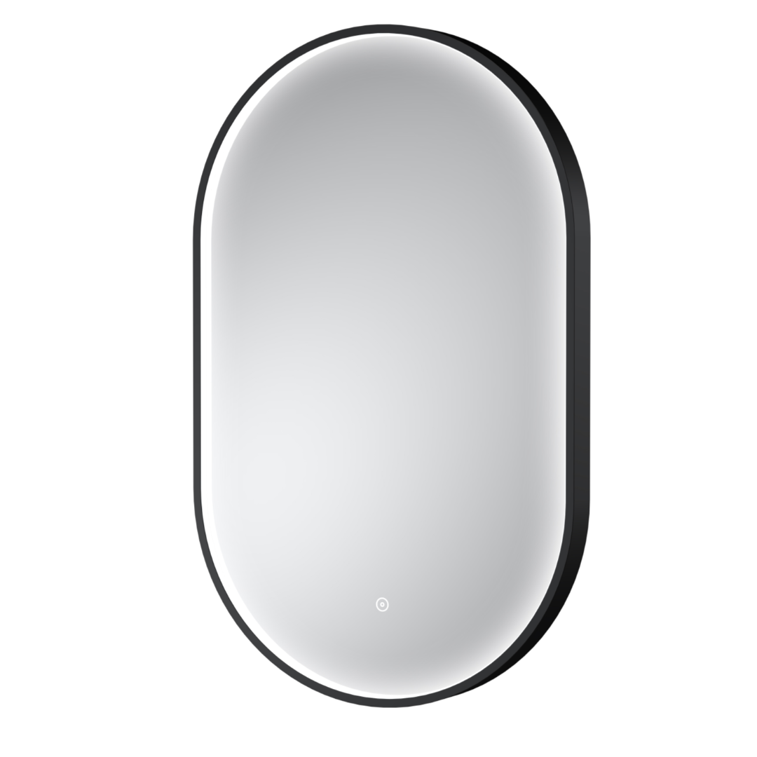 Columba Black Inset Frame LED Mirror - 800mm x 500mm | Woodford Bathrooms