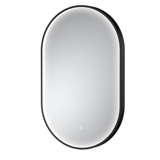 Columba Black Inset Frame LED Mirror - 800mm x 500mm | Woodford Bathrooms