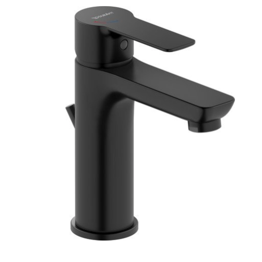 Duravit D-Code Single Lever Medium Basin Mixer- Matt Black | Woodford Bathrooms