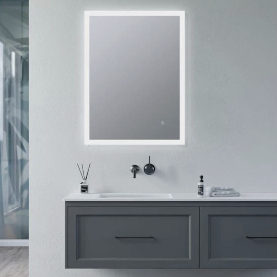 Solana 600x800mm Rectangle Edge-Lit LED Mirror | Woodford Bathrooms