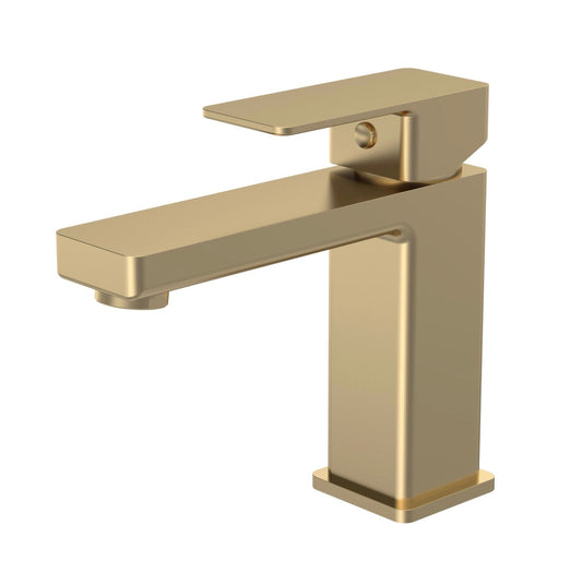 Choice Kalk Mono Basin Mixer With Push Button Waste - Brushed Brass KAL805