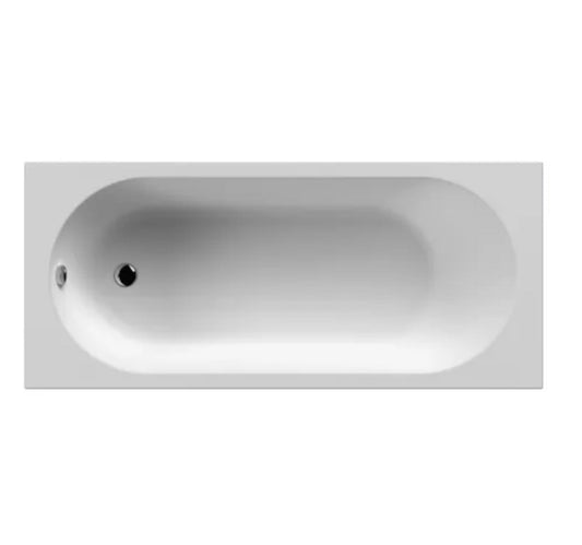 nuie 1675mm (5' 6") Round Straight Single Ended Bath With Legs NBA308