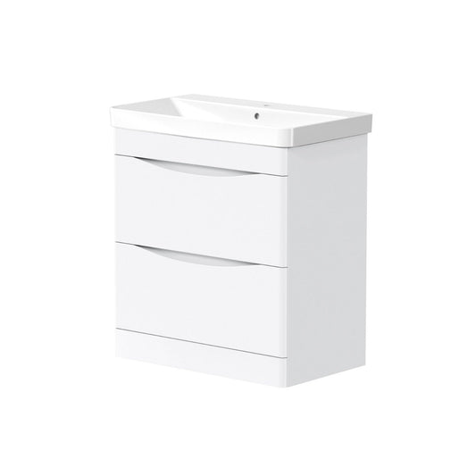 Speldhurst 800mm Floor Standing Unit with Drawers - Matt White (excl. basin)-The Tunbridge Wells Co 165.SP80FDMW