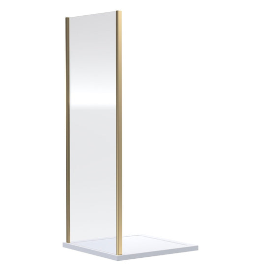 Side Panel - 800mm - 6mm - Brushed Brass
