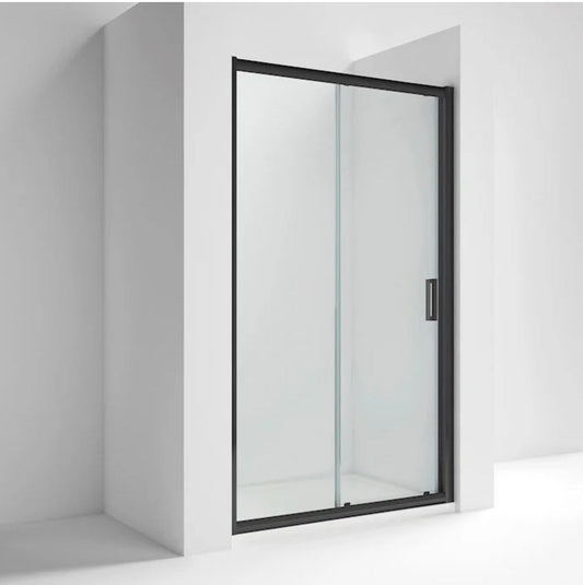 Sliding Door - 1200mm - 8mm - Matt Black