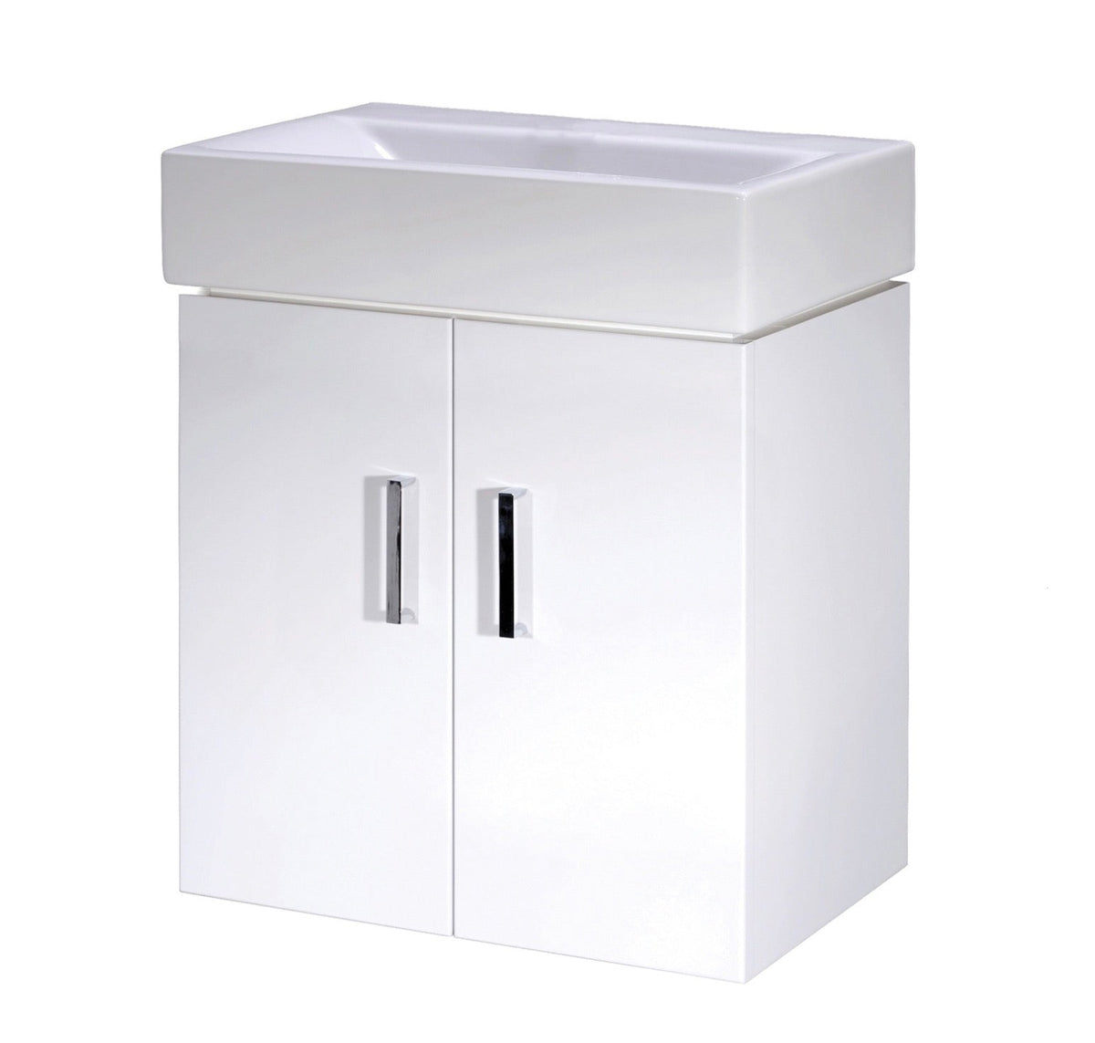 Mayford 450mm Gloss White 2 Door Wall Hung Vanity Unit VTWW450