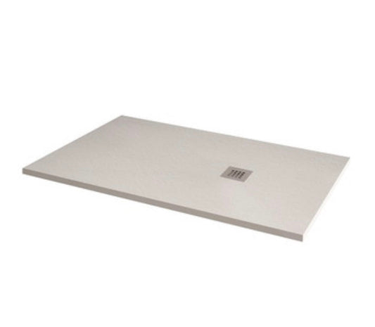 MX Minerals Shower Tray - Rectangular 1000 x 800mm - Ice White X1D