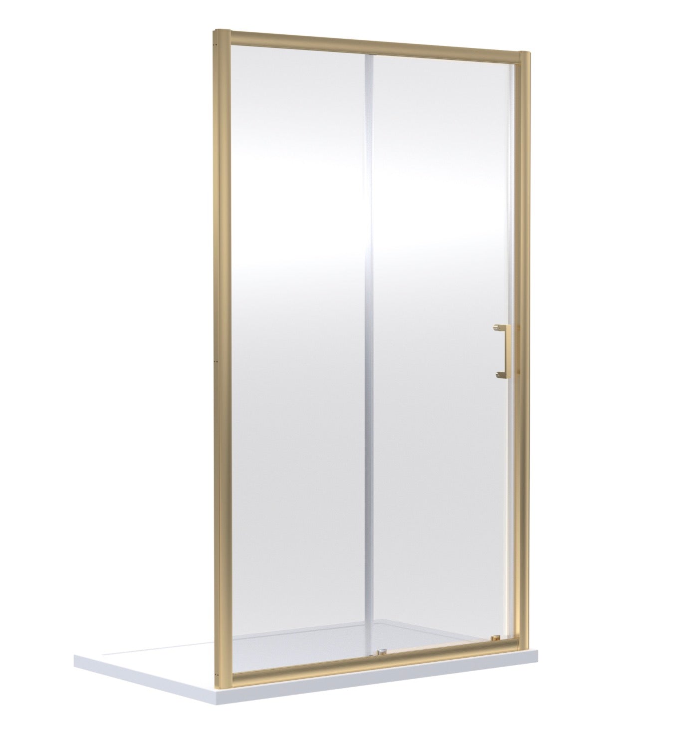 Sliding Door - 1200mm - 6mm - Brushed Brass