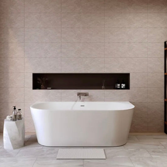 nuie choice Myriad 1700mm Back To Wall Bath With Legs And Chrome Waste NFB114