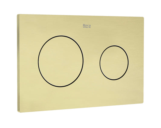 Roca Duplo One PL10 Dual Flush Plate - Brushed Brass A8901890VA