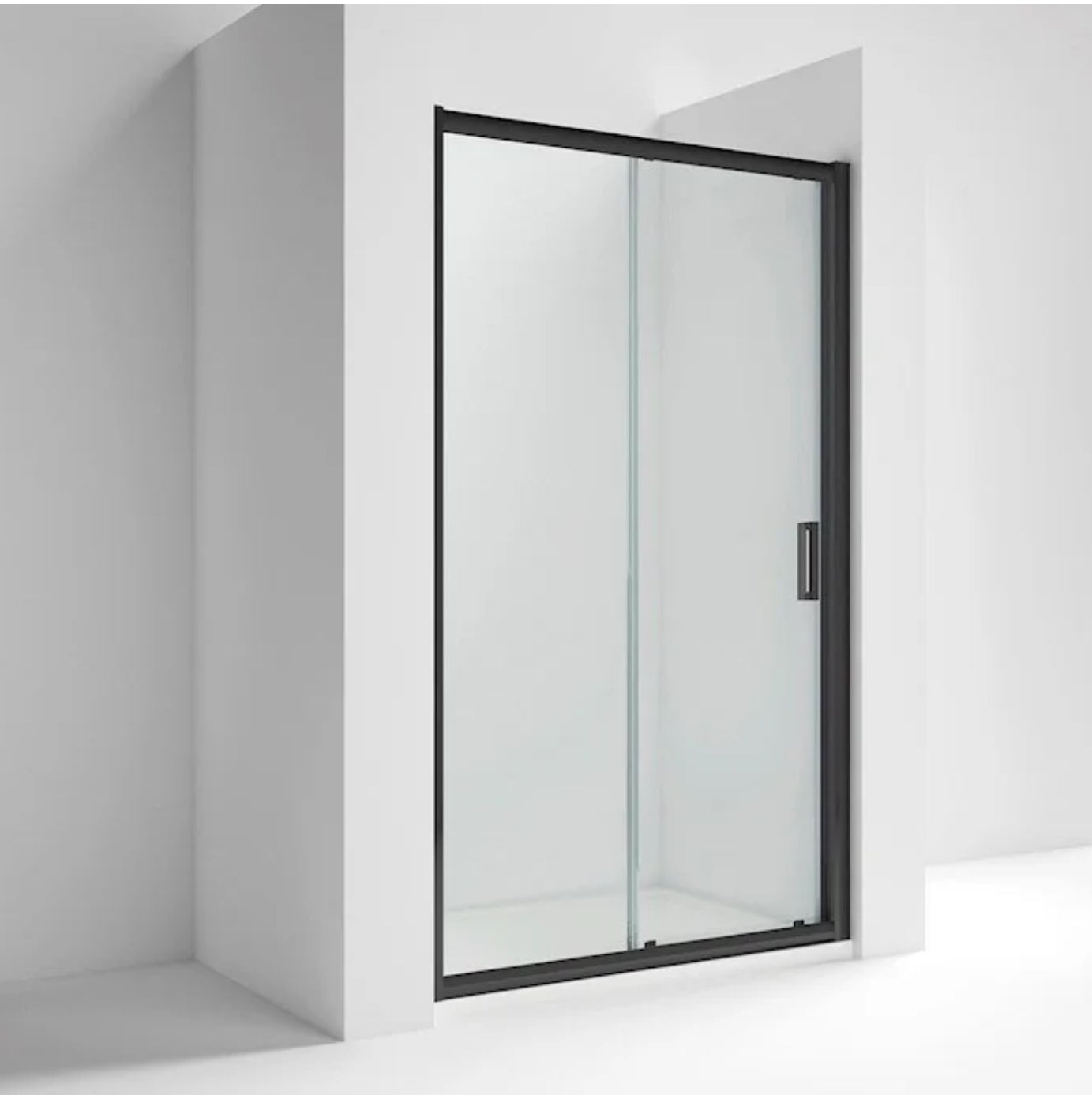 Sliding Door - 1400mm - 8mm - Matt Black
