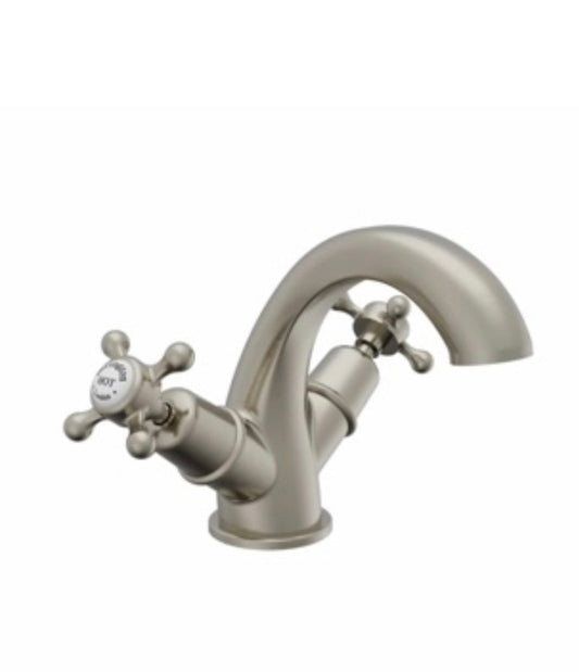 Burlington Claremont Quarter Turn Mono Basin Mixer - Brushed Nickel CL45_QTBNKL