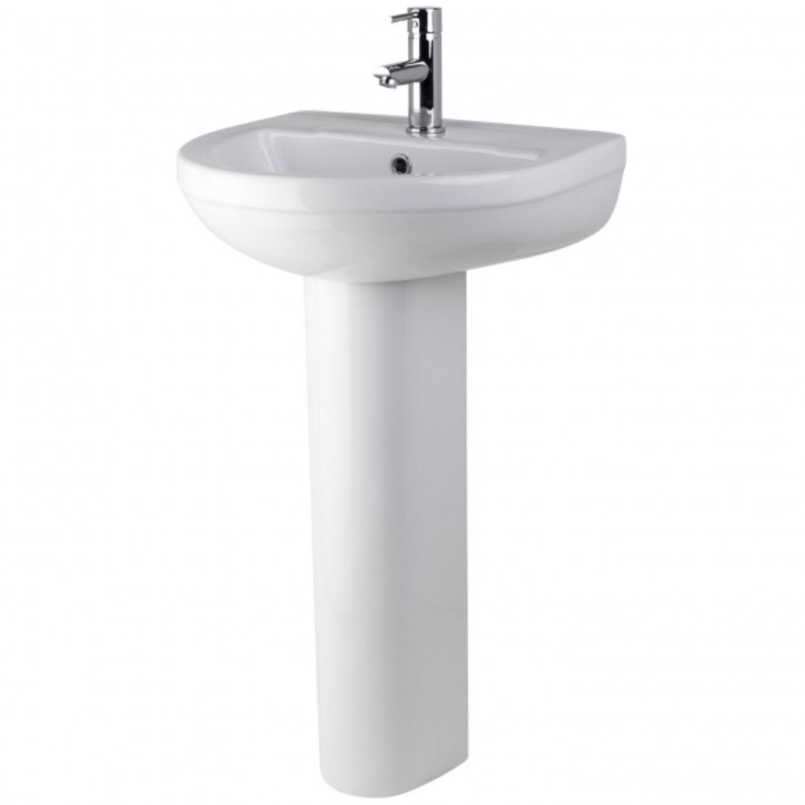 Nuie Harmony 500mm Basin & Pedestal | Woodford Bathrooms