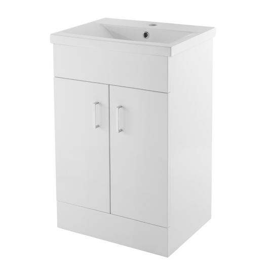 Eden Floor Standing 2 Door Vanity Unit with Basin 600mm