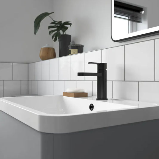 Nuie Choice Kalk Mono Basin Mixer With Waste - Matt Black