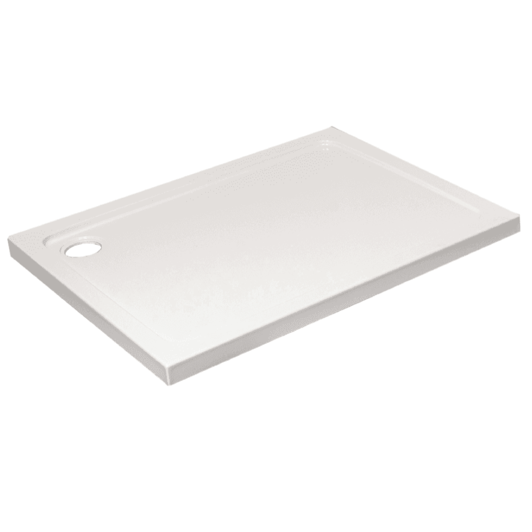 1400 x 900mm Anti Slip Tray - White (excl. waste) | Woodford Bathrooms