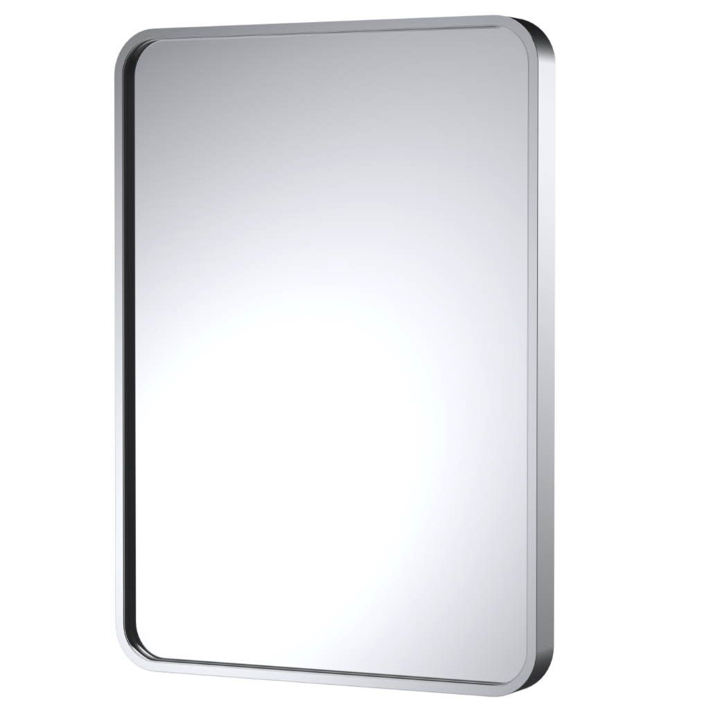 Polished Chrome Frame Recessed Mirror - 700 x 500mm | Woodford Bathrooms