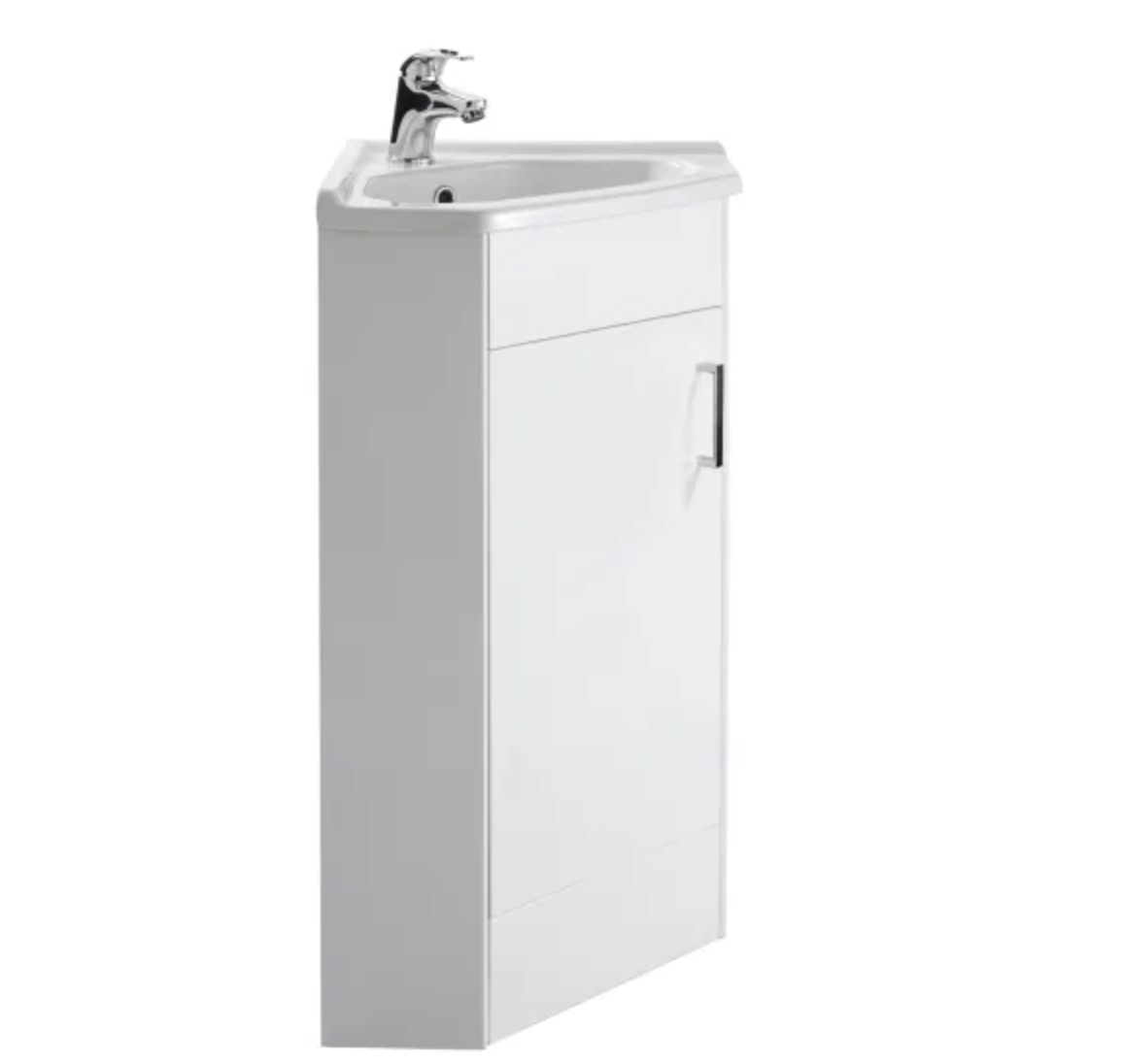 Mayford Floor Standing Single Door Corner Vanity Unit Basin | Woodford Bathrooms