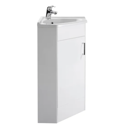 Mayford Floor Standing Single Door Corner Vanity Unit Basin | Woodford Bathrooms